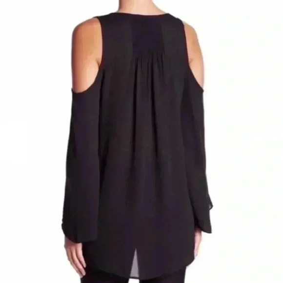 Philosophy Cold Shoulder Black Blouse - Picture 2 of 7